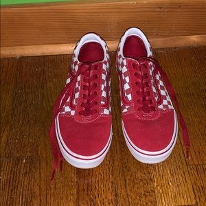 Red checkered vans